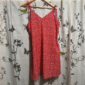 SHEIN Red Polka Dot Mini Dress